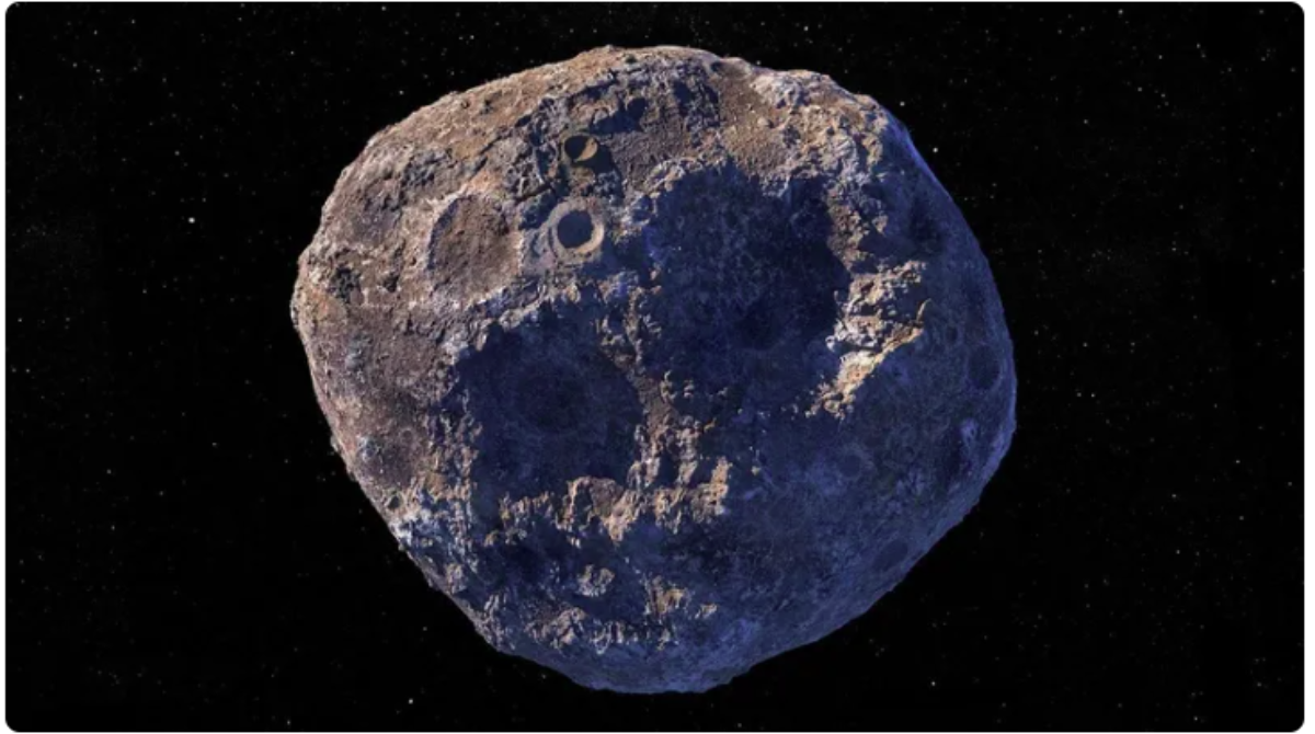 Imagem de um asteroide
