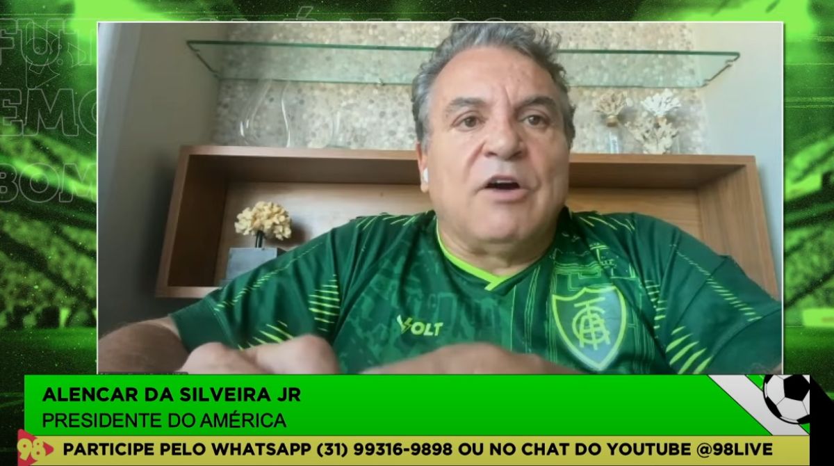Presidente do América, Alencar Jr. no programa 98 Futebol Clube.