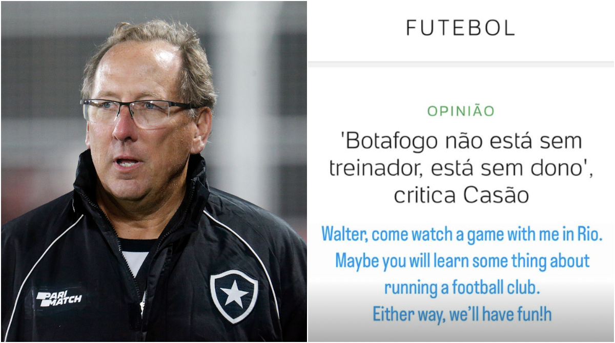 john textor com camisa do botafogo e mensagem publicada por ele