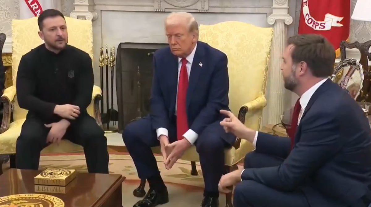 Trump e JD Vance discutem com Zelensky na Casa Branca