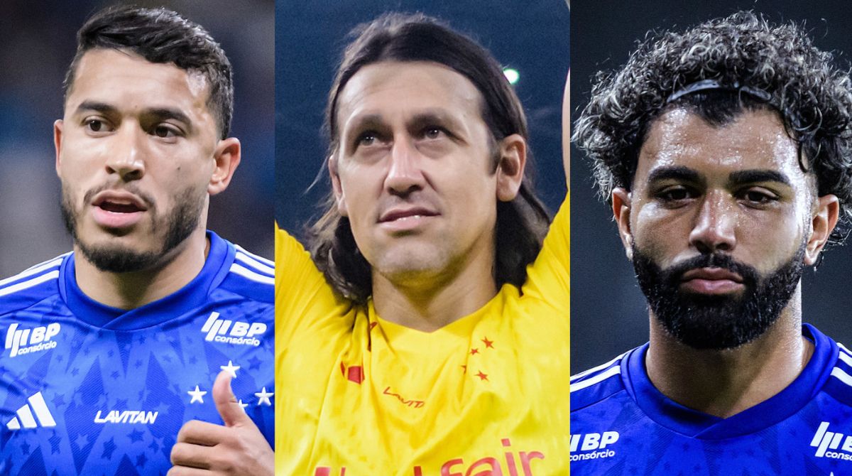 Atletas do Cruzeiro: William, Cássio e Gabigol