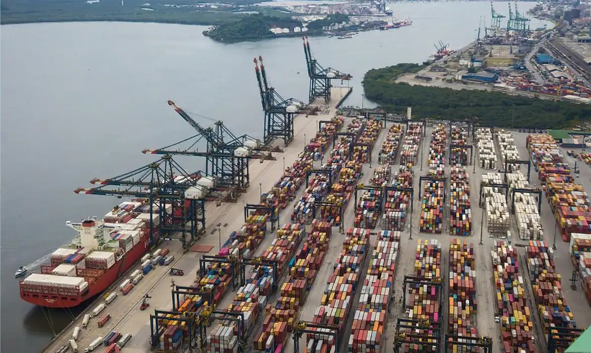 Imagens aéreas do Porto de Santos