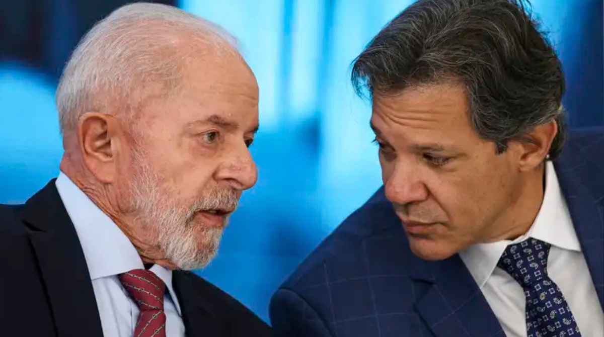 O presidente Lula e o ministro da Fazenda, Fernando Haddad