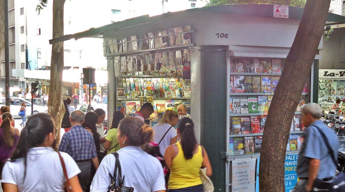 Banca de revista nas ruas de BH