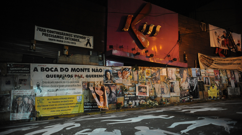 Fachada da Boate Kiss, em Santa Maria (RS)