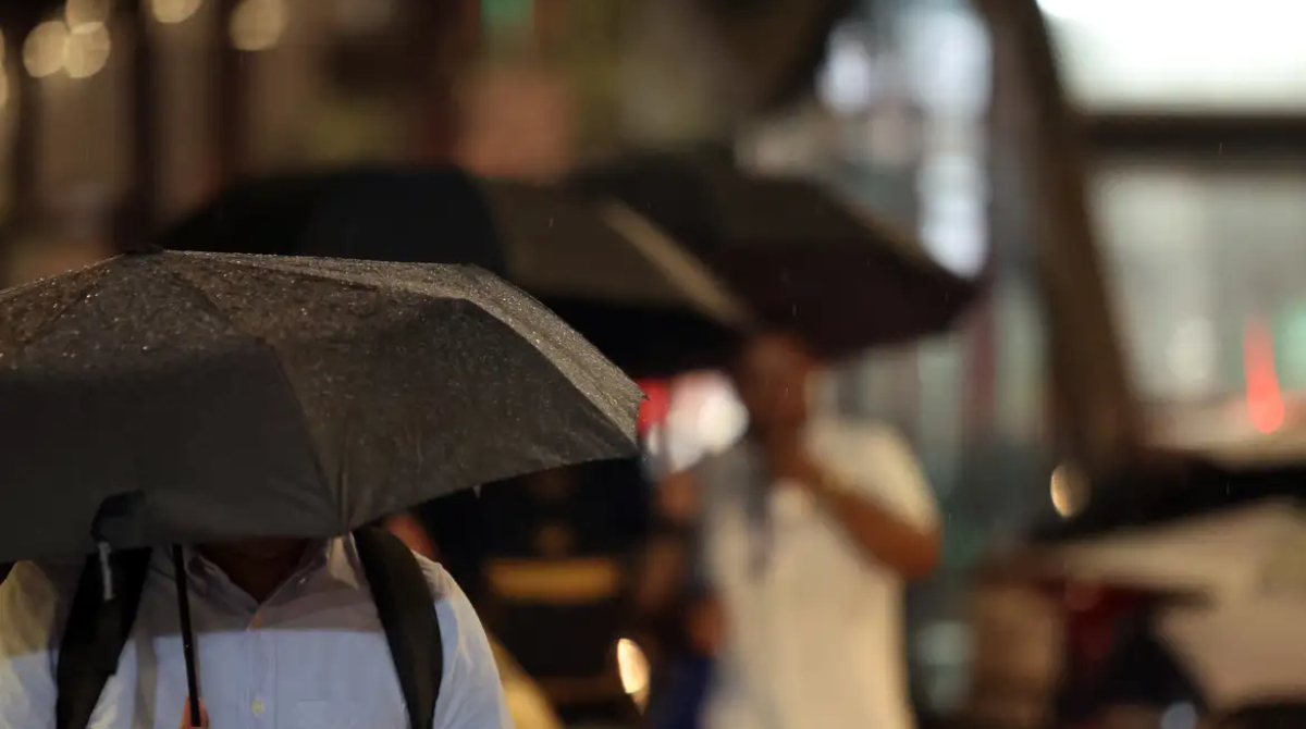 pessoas com guarda-chuva