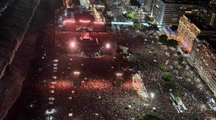 Show da Lady Gaga em Copacabana