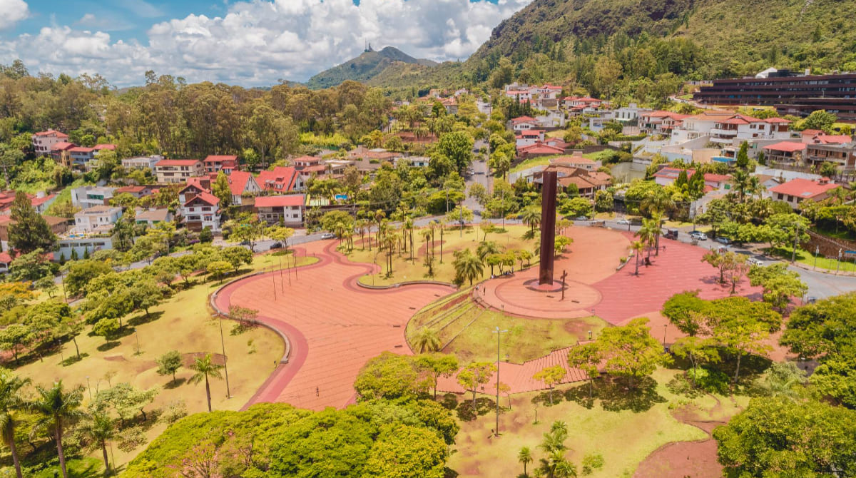 vista de cima da praça do papa