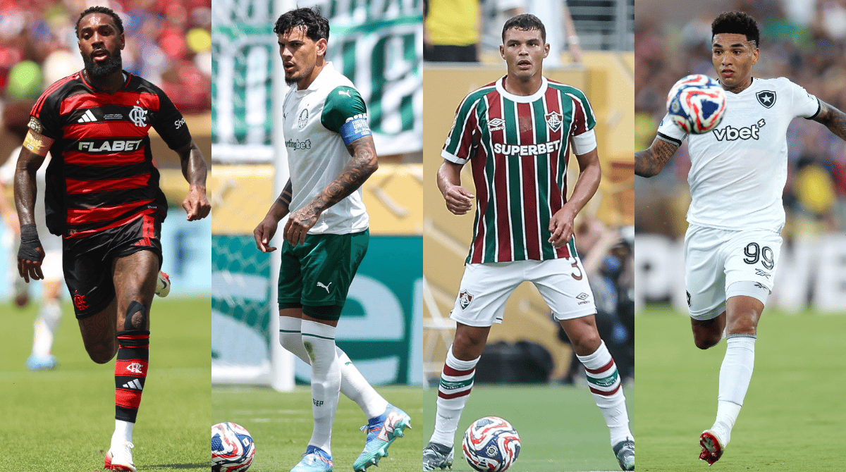 Gerson, Gómez, Thiago Silva e Igor Jesus em ação pelo Mundial