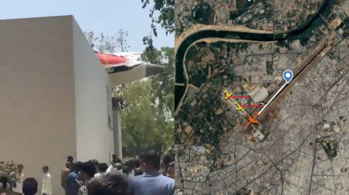avião cai na índia
