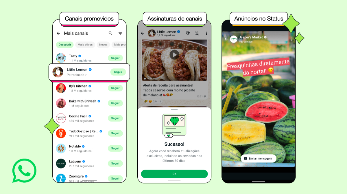 nova ferramenta de anúncios do WhatsApp
