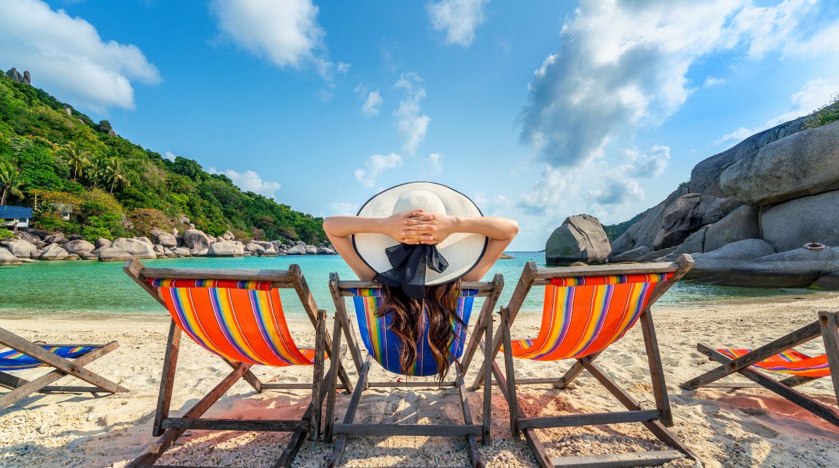 uma pessoa curtindo as férias