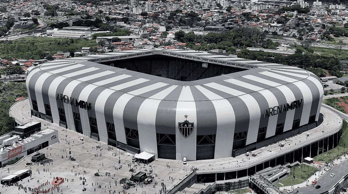 Imagem aérea da Arena MRV