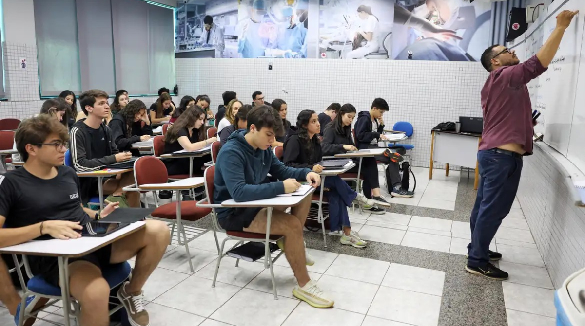 Alunos em sala de aula